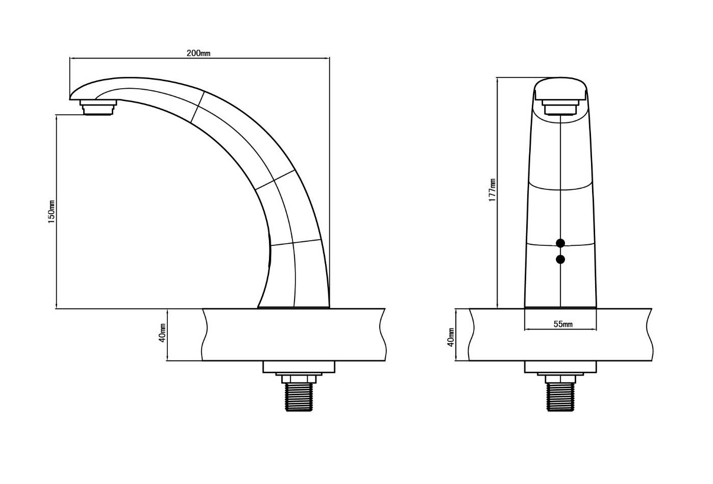 Automatic sensor faucet KG5151CV-DC